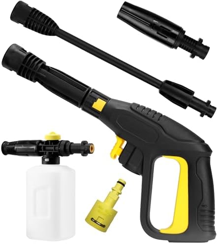 Hierbla Ersatz-Hochdruckreinigerpistole mit Schneeschaumkanone, zum Ersetzen des Griffs elektrischer Hochdruckreiniger, für K2-K7-Schlauch-Schnellverbindungssystem 2175PSI