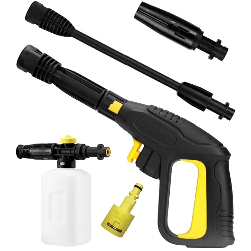 Hierbla Pistolet de rechange pour nettoyeur haute pression avec canon à mousse, pour remplacer la poignée des nettoyeurs haute pression électriques Karcher K2 K3 K4 K5 K6 K7 Système de connexion