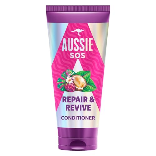 Aussie SOS Repair & Revive Conditioner 350ml für Weiches, Glattes und Hydriertes Haar, Hilft Zukünftigen Schaden zu Verhindern, Vegan, mit Australischen Superfoods Angereichert