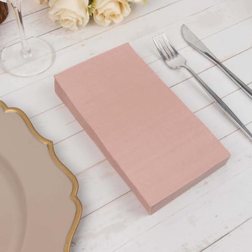 Efavormart NAP_DIN3_080 Efavormart 50 Pack | 2 Ply Soft Dusty Rose Dinner Party Paper Napkins thumb #5