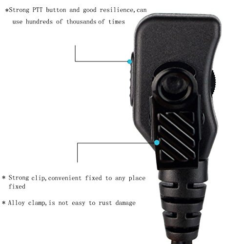 Retevis G Shaped Walkie Talkie Earpiece With Mic, Volume Adjustable, Compatible With Motorola Cp100 Cp100D Cp185 Cp200D Gp300 Gp2000 Brp40 A8 Hyt Tc610 Walkie-Talkie, 2 Way Radio Earpiece(10 Pack) #TOP4