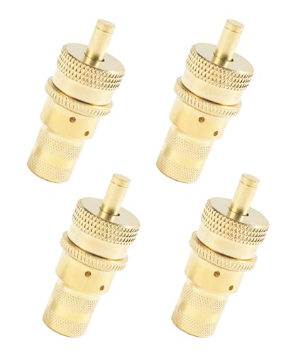 VARGTR 4PCS Tire Deflator,Automatic Tire Deflators Kit,Car Accessories Adjustable Brass Car Tire Deflators Kit,Universal 6-30 PSI Air Down Tire Deflators for Jeep, Car, Truck, Motorcycle,ATV Tires