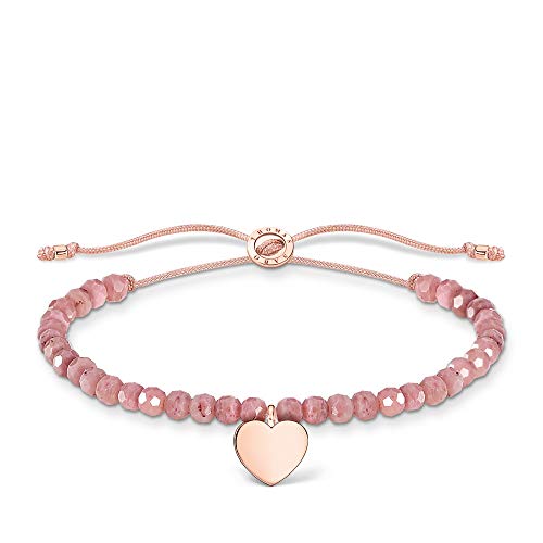 Thomas Sabo Armband rosa Perlen mit Herz vergoldetes Silber...