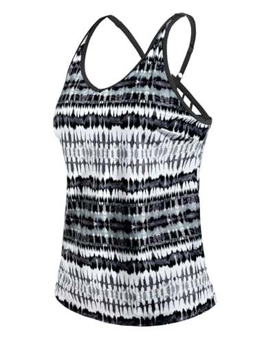 Image of Yonique Womens Tankini Top Only Athletic Swim Top Modest Tankini Swimsuit No Bottom