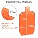 LXVOOEE AR500 Steel Targets for Shooting, 3/8'' Thick Silhouette Metal Targets for Shooting Laser Cut Steel Target, Neon, 10''x16''