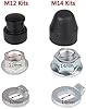 1 Set ​E-Bike Hub Motor Axle Nut Kit, M12 Front Lock Nut with Lock Washer and Cover for 12mm Shaft, Electric Bike Hubs Wheels Accessories for Mountain Bike and Road Bike #1
