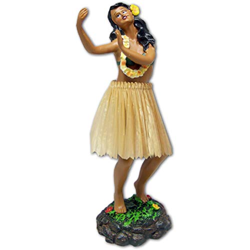 Preisvergleich Produktbild Leilani Dashboard Hula Doll Dancing Pose Natural Skirt 18cm