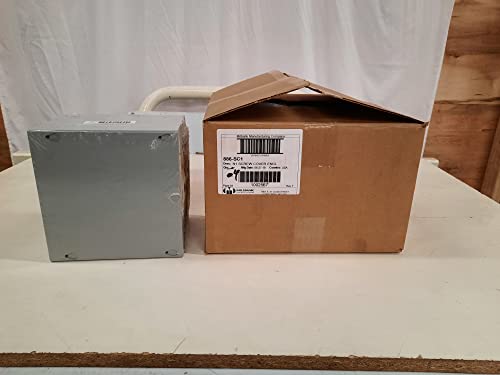 Milbank 886-SC1 NEMA 1 Polyester Powder Coated Steel Screw Cover Junction Box 8 Inch x 8 Inch x 6 Inch ANSI 61 Gray, Color