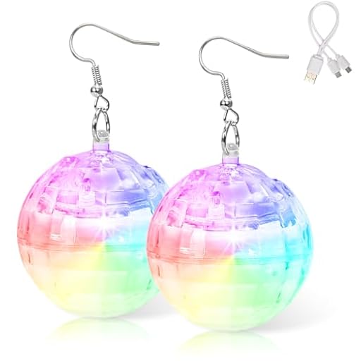 Pendientes LED de Bola de Discoteca, Pendientes de luz de Proyección, Sparkled Disco Ball Pendientes, Pendientes LED Recargables, 60s 70s Fiesta de Halloween Disco Traje de Accesorios de Disfraces | Ya disponible en tu tienda friki favorita! En mundofriki.es! Pendientes LED de Bola de Discoteca, Pendientes de luz de Proyección, Sparkled Disco Ball Pendientes, Pendientes LED Recargables, 60s 70s Fiesta de Halloween Disco Traje de Accesorios de Disfraces | Ya disponible en tu tienda friki favorita! En mundofriki.es!