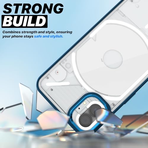 Image of Amazon Basics Cover for Nothing Phone 1 |Electroplated Crome Metal Ring | Full Camera Protection | Raised Edges | Super Soft Side TPU Bumper Case (Indigo)