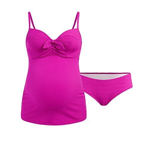 Cache Coeur Sixties Tankini premamá, Rosa (Fuchsia), 38 para Mujer