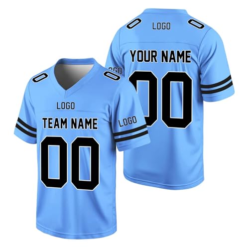 Genérico Camisetas de Rugby Personalizadas con Nombre del Equipo, número y Logotipo, Uniforme Fútbol Americano Impreso Personalizado para Adultos jóvenes y preescolares.