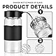 Cosmeria Protein Shaker Glas 16 Oz Mit Integriertem Sieb Und Edelstahl-Mischkugel, BPA-Frei Und Auslaufsicherer Eiweiß Shaker Mit Rutschfestem Silikon-Design