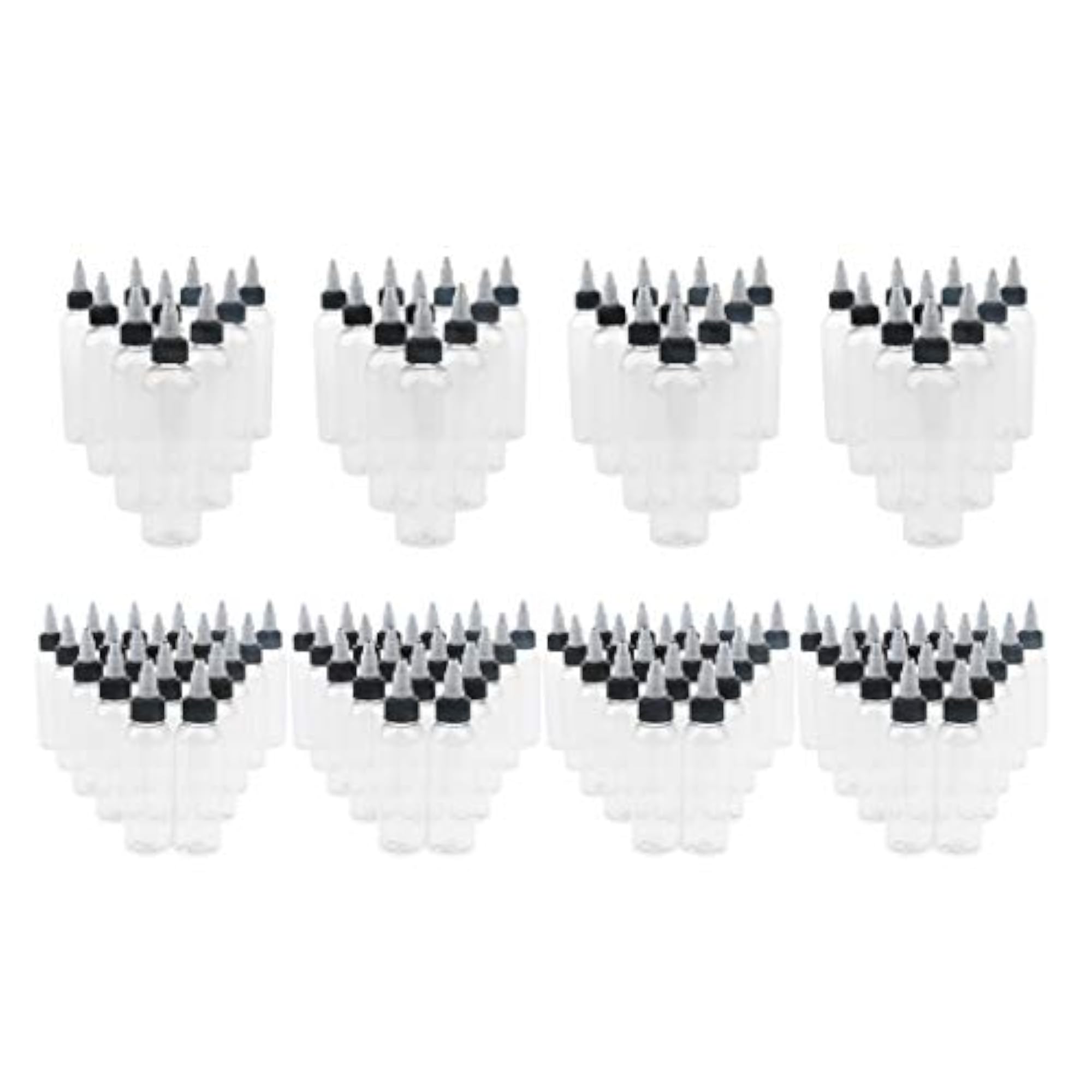 120 Packs PVC Squeeze Bottles with Twist Cap Applicator