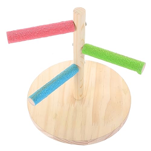 BESPORTBLE Tabletop Parrot Stand Stable Base Bird Perch for Training Portable Desktop Use for Birds Suitable for Desks Cages Windowsills