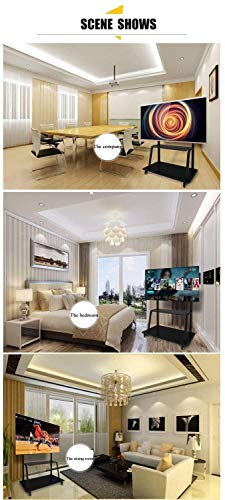 Soporte móvil ajustable para TV de piso 55-75" miniatura 4