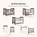 Dream On Me Violet 7-In-1 Convertible Life Style Crib In Espresso, Greenguard Gold Certified, 4 Mattress Height Settings, Made Of Sustainable New Zealand Pinewood