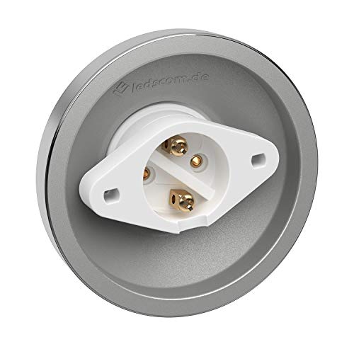 ledscom.de LED plafondlamp ELEKTRA Porseleinen zilveren bol incl. E27 G125 lampen warmwit per stuk 838lm, 10 st. - Afbeelding 3