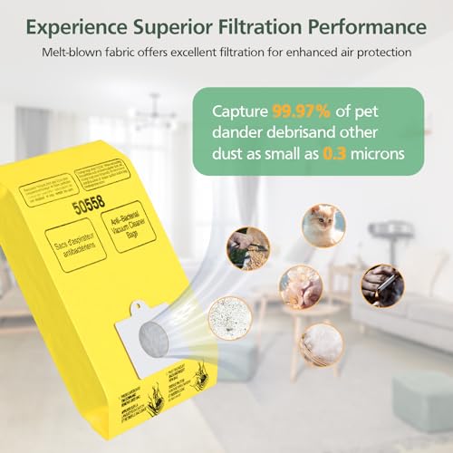 Image of 10 Pack Canister Vacuum Cleaner Bags Compatible with Kenmore Canister Type C /Q 5055, 50555, 50557, 50558 and Type C-5, C-18, 53292, 200 Series, 400 Series, 600 Series, 700 Series, 800 Series Vacuums