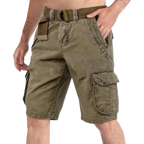Pantalon de sport à jambe large style short cargo camouflage