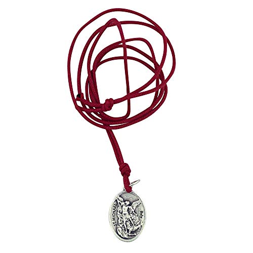 St. Michael Saint Medal Necklace | Comes with Cord and Prayer Card for Confirmation | Christian Jewelry