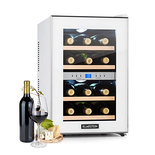 Klarstein Reserva - Wijnkoeler, drankkoeler, koelkast, 34 liter, 2 programmeerbare koelzones, 12 wijnflessen, 7-18 ° C… - Afbeelding 3