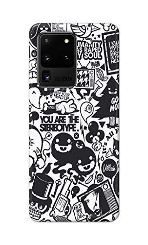 Image of Printed Hard Back Cover Case for Samsung Galaxy S20 Ultra 4G | Samsung S20 Ultra 5G Back Cover (Mixed Cartoon) -1302