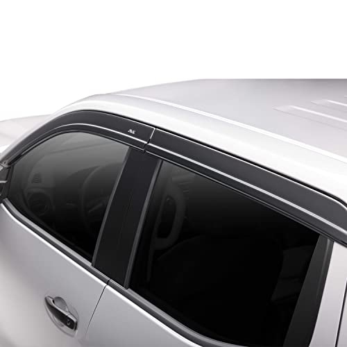 Auto Ventshade [Avs] Low Profile Ventvisor | 2009 - 2018 Ram 1500, 2019 - 2023 Ram 1500 (Classic Body Only) 2010-2023 Ram 2500/3500 Crew/Mega Cabs, Smoke - 4 Pc. | 994004 #TOP7