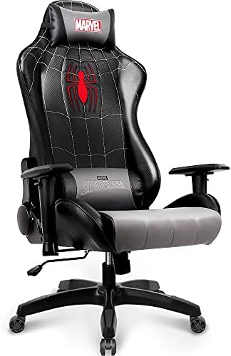 Marvel Avengers Gaming Chair Desk Office Computer Racing Chairs - Adults Gamer Ergonomic Game Reclining High Back Support Racer Leather (Spider-Man)