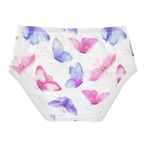 Joisal Pastel Pink Purple Butterflies Cute Panties Girl Girls Underwear Toddlers Cotton Funny Underpants Briefs 2t2