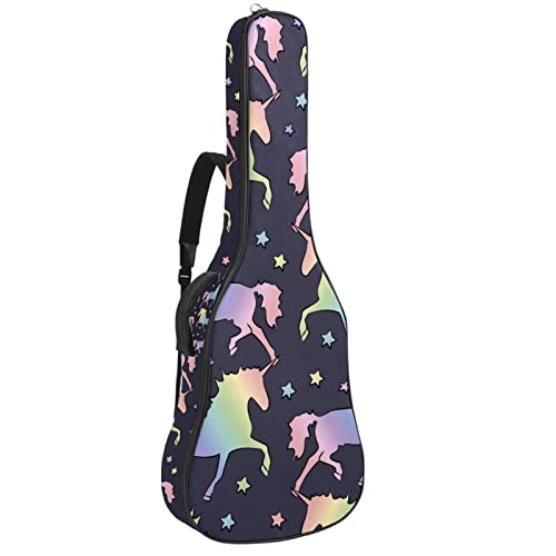 Sac à dos guitare acoustique licorne imperméable pour aller au cours de musique