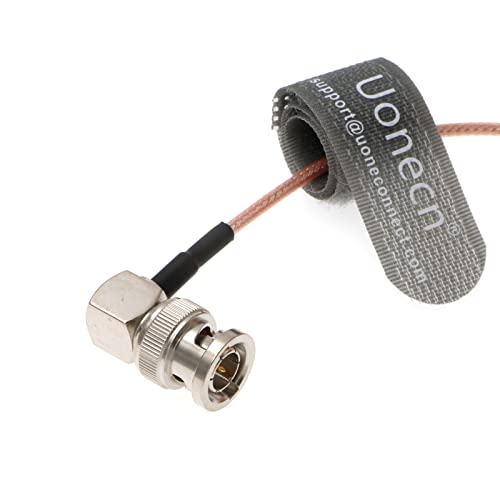 Uonecn Rg179 Hd-Sdi Cable Bnc Male To Right Angle Bnc Cable 75Ohm Megaflex For Blackmagic Hyperdeck Shuttle And Bmcc Bmpc Hyperdeck Cameras 24'' #TOP1