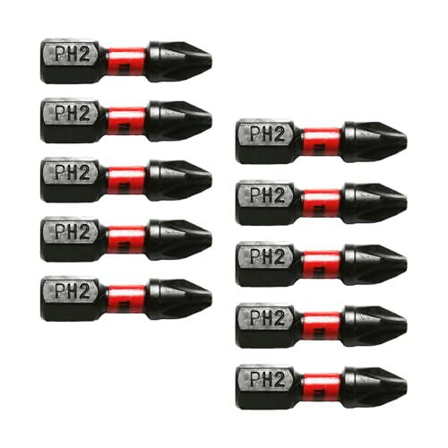 TMAX 50p PH2 Phillips #2 1" Impact Torsion Screwdriver Bit, Impact S2 Steel
