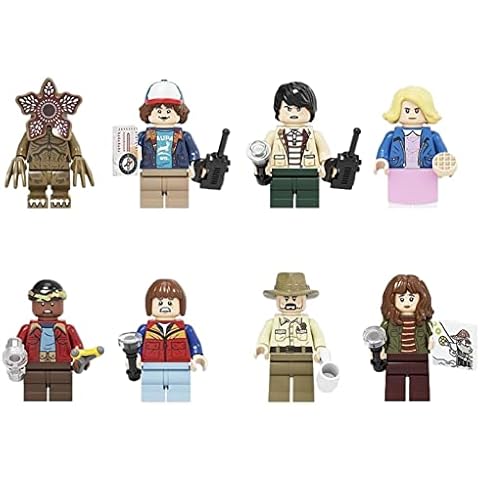 GIMOCOOL 8Pcs Building Block Mini Figures Set For Stranger TV Show Things Fans, StrangerThings Character Doll Kid Toy Building Block Collection Figures Cover