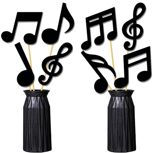 21pcs Music Note Theme Centerpiece Sticks Musical Birthday Party Decorations Musical Note...