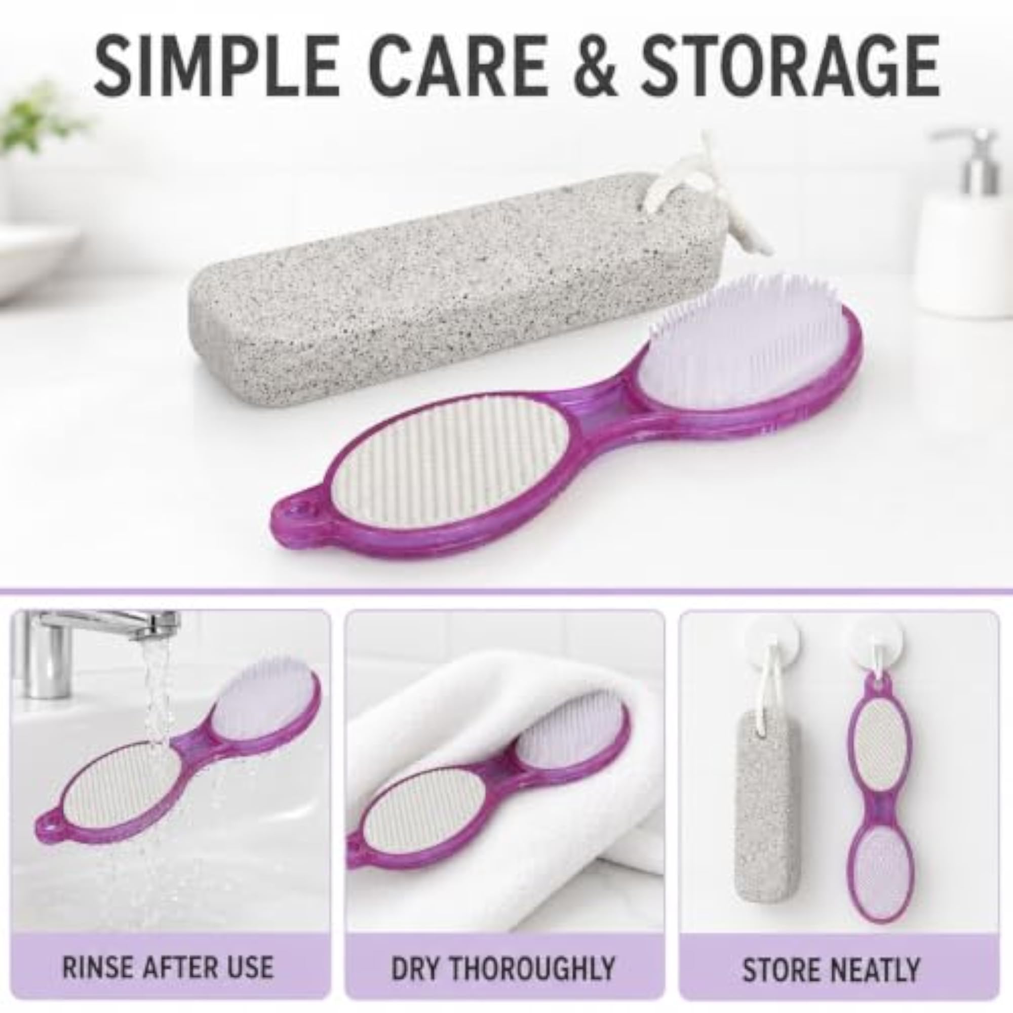 Foot Scrubber for Dead Skin, Combo Set