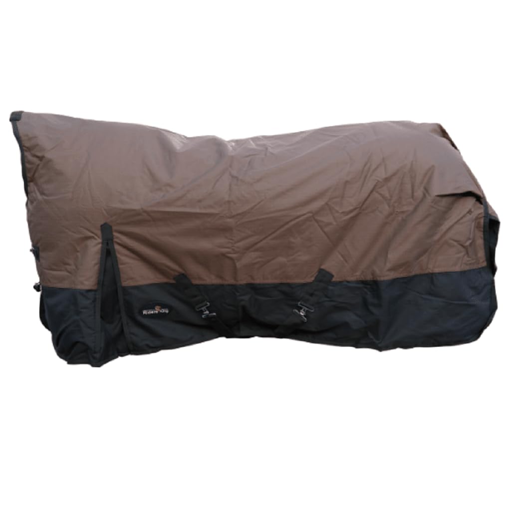 BRAMA WEST - Manta para exteriores para caballos Riders King con cuello alto, 600 D/100 g, impermeable, color marrón, talla 165
