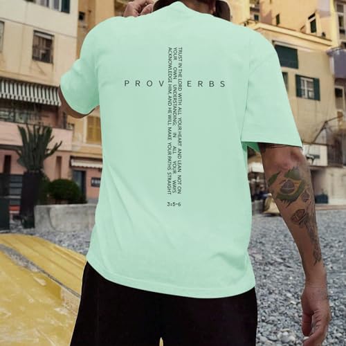 Image of Christian Shirts for Men Vintage Religious Cross Bible Verse T-Shirt Jesus Faith Tshirt Inspirational Graphic Tees