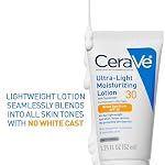 CeraVe Ultra-Light Moisturizing Lotion With SPF 30, Daily Face Moisturizer with SPF, Formulated with Hyaluronic Acid & Ceramides, Broad Spectrum SPF, Oil Free, Matte Finish, 1.7 Ounce - Image 2