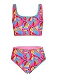 blibean Tween Girl Swimsuits Little Kids Girls Summer Swim Bathing Suits Teen Fashion Two Piece Bikini Boho Hawaii Swimwear Beach Sets Traje Baño Niñas Size 10-11 Year Old Multicolour