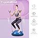 Balance Ball Trainer, 26 inch Half Exercise Ball with Resistance Bands, Home Gym Full Body Workout Equipment, Blue