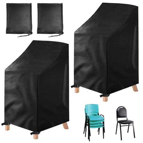 SLTAXAR 2 Copertura per Sedie da Giardino Impermeabile,120x75x75cm Tessuto Oxford 210D Coprisedia da Giardino Impermeabile,Copertuta Protettiva per Sedie Telo Coprisedie da Esterno,Antivento,Anti-UV