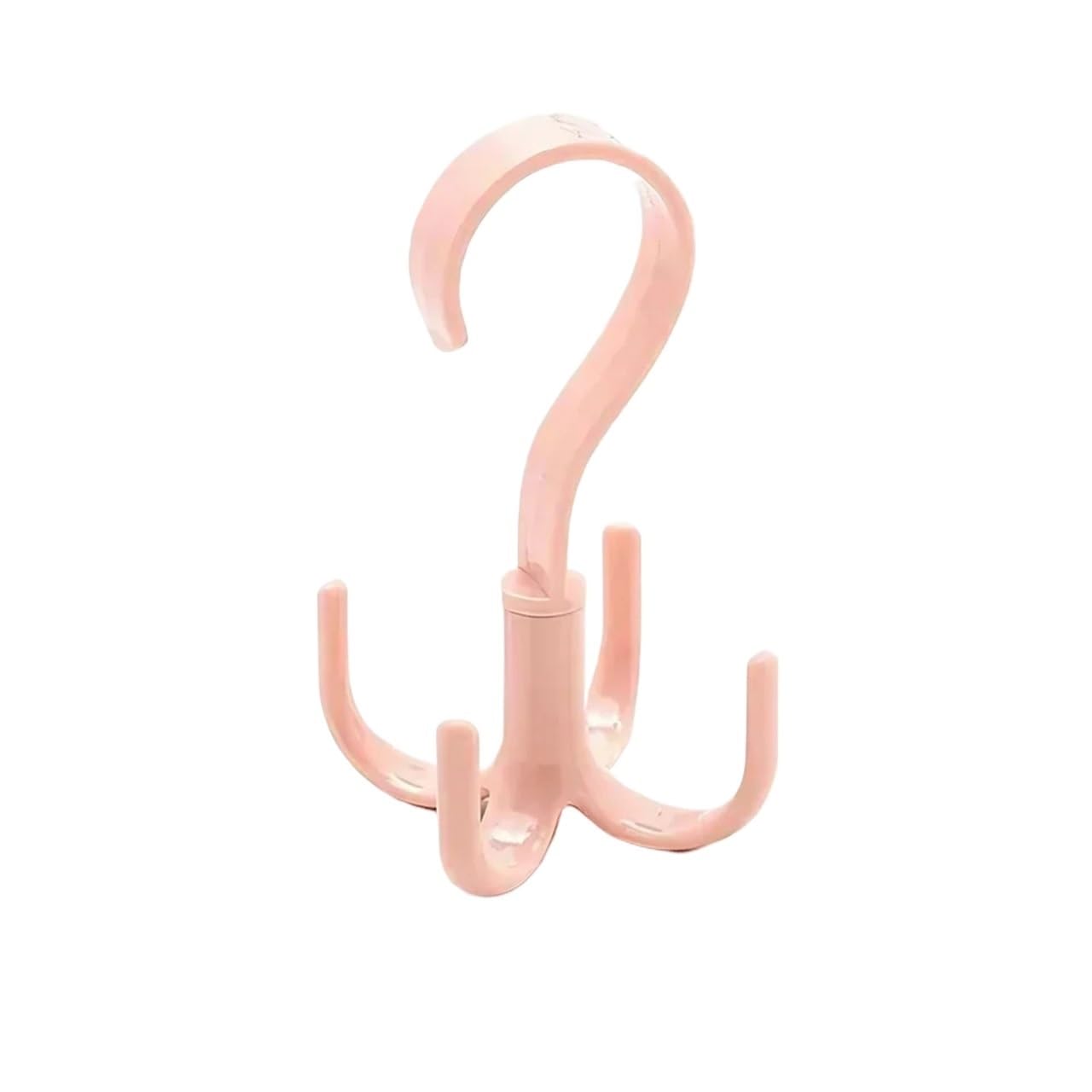 Ilumos 2pcs Multifunctional Rotating Hanger - Space-Saving Clothes Drying Rack For Belts, Scarves, And Accessories(Pink)