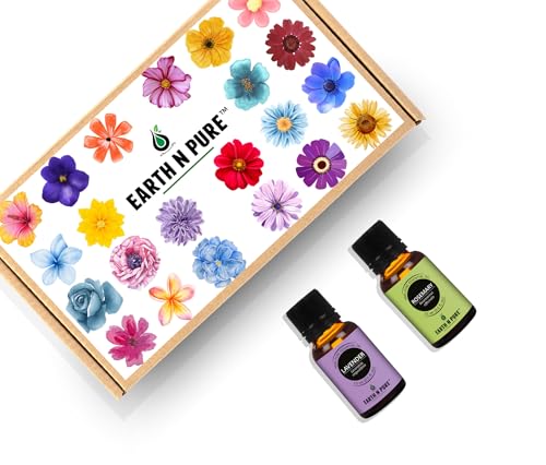 Image of Earth N Pure Lavender & Rosemary Essential Oils | Pack of 2 (15 ml each) | 100% Pure, Undiluted, Natural and Therapeutic Grade - Perfect for Aromatherapy, Skin Therapy & More