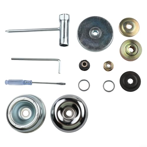 TDCuizent Kit adaptador de cabezal de recortadora de metal para cortacésped, accesorio de repuesto con instalación para herramientas de cuidado de jardín, construcción de metal robusta de 6.42 x 2.76