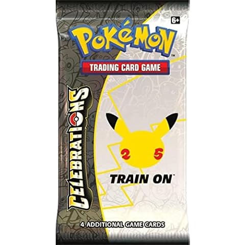 Pokemon Celebrations 25th Anniversary Booster Pack - English Edition + 1 x TitanCards Toploader | All Holo Pokemon Cards | 4 Additional Game Cards per pack Cover