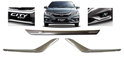 Image of AUTOFLAME Front Bumper Trim Chrome for HondaCity 2017,Set of 3Pcs.
