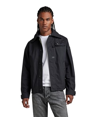 G-STAR RAW Herren High Collar Overshirt, Schwarz (caviar D21981-9288-D301),...