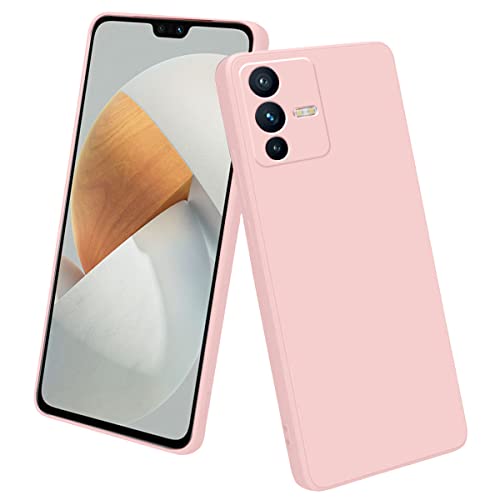 Image of LIRAMARK Silicone Soft Back Cover Case for V23 Pro (5G) / Vivo S12 Pro (5G) (Silicone Pink)
