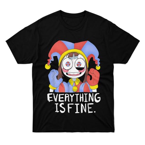 T-Shirt Digital Girl Circus Boy Pomni Sleeve Everything Gift for Men is Family Fine Women Unisex Friend Multicoloured